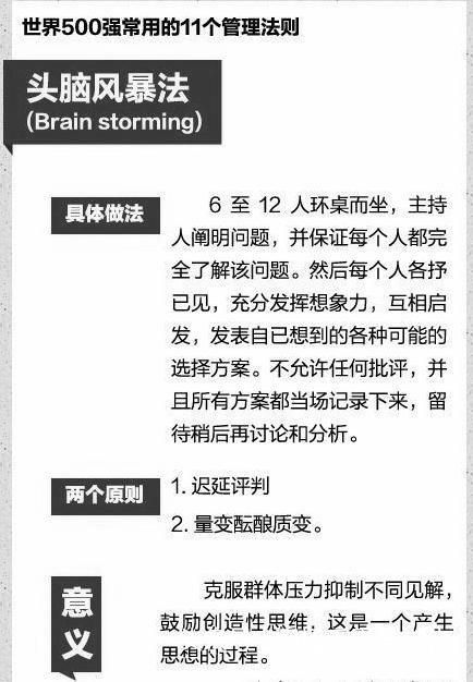 管理必读！世界500强都在用的11个管理方法，很全，很实用！